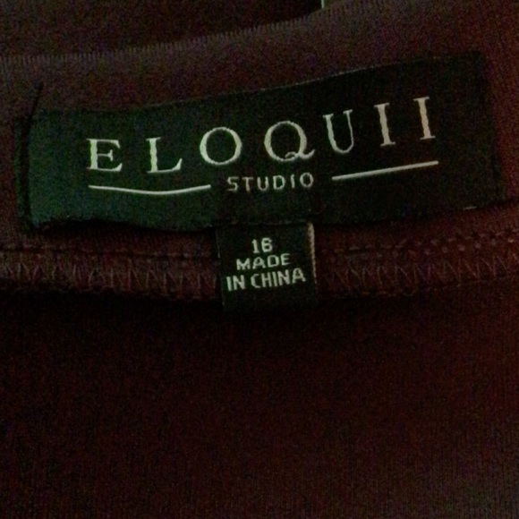 NEWT ELOQUII PLUM SCUBA DRESS SIZE 16 FLARE BELL SLEEVES ( plus size ) - Picture 15 of 15